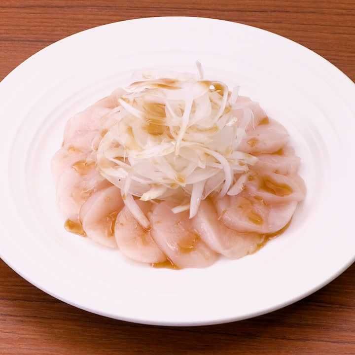 ホタテのカルパッチョ(ポン酢風味)