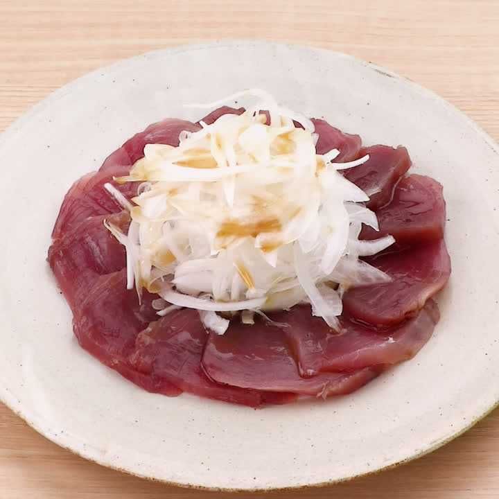 カツオのカルパッチョ(ポン酢風味)