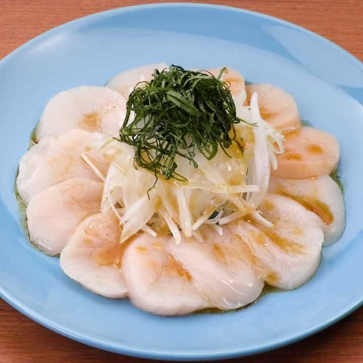 ホタテのカルパッチョ(レモン醤油風味)