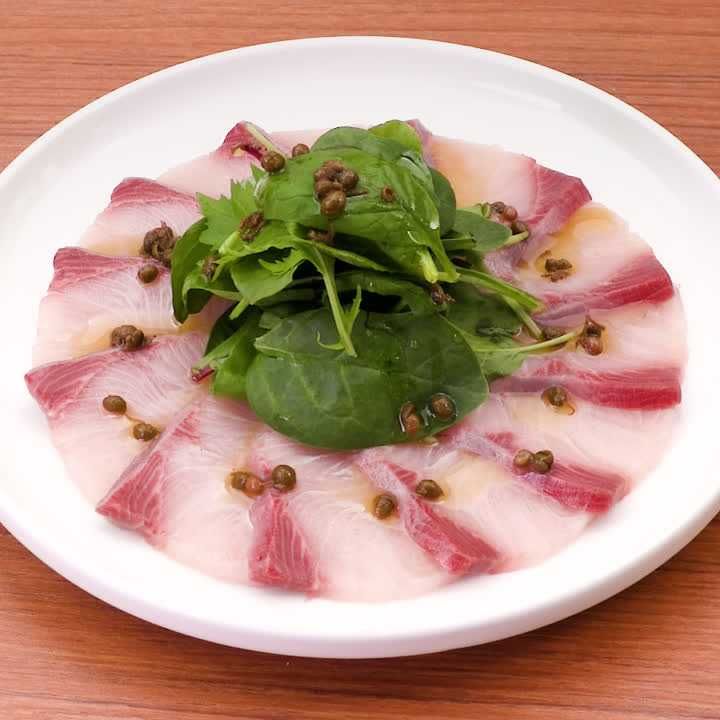ブリのカルパッチョ(山椒風味)