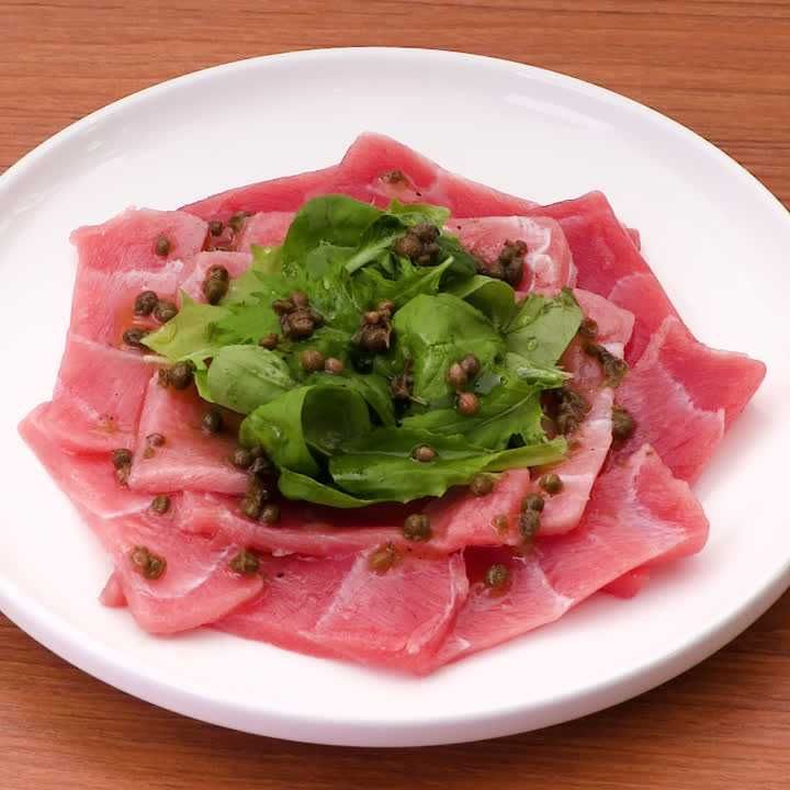 マグロのカルパッチョ(山椒風味)