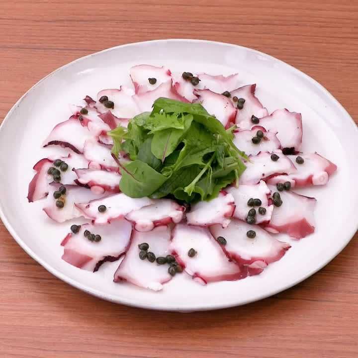 たこのカルパッチョ(山椒風味)