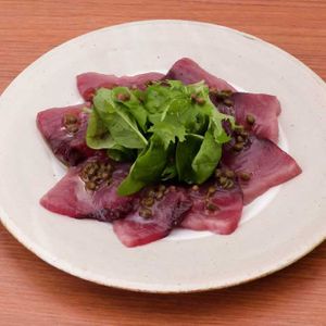 カツオのカルパッチョ(山椒風味)