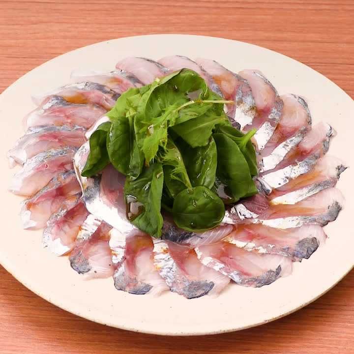 アジのカルパッチョ(中華風味)