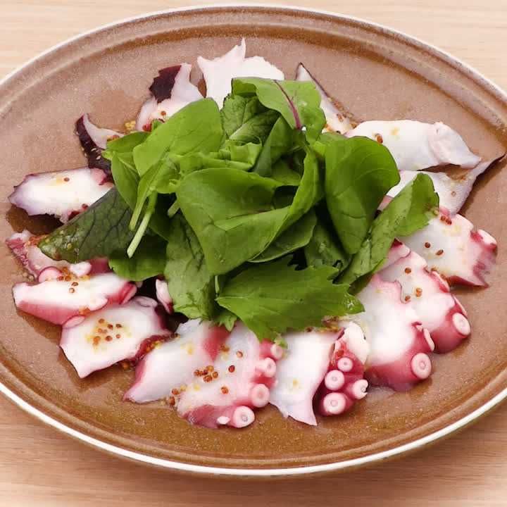 たこのカルパッチョ(ハニーマスタード風味)