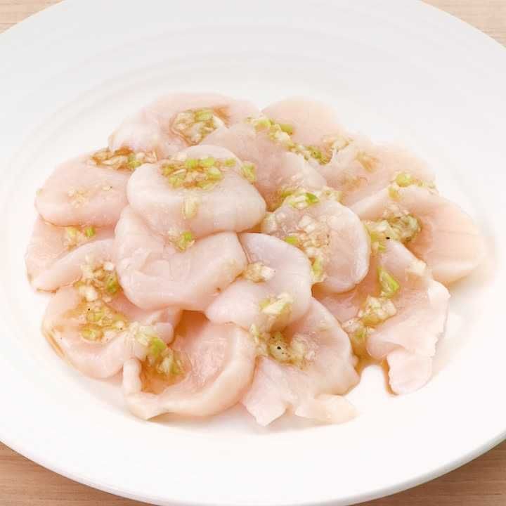 ホタテのカルパッチョ(ねぎ塩レモン風味)