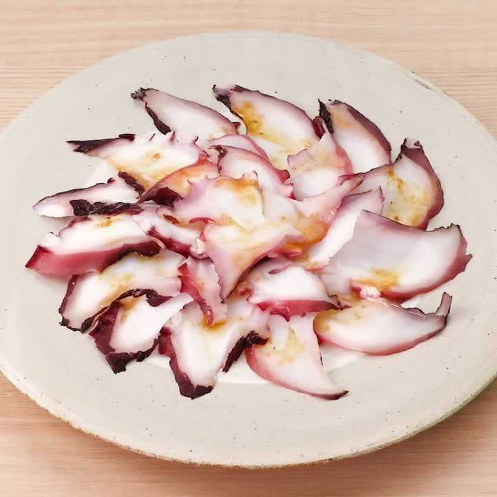 たこのカルパッチョ(にんにくレモン醤油風味)
