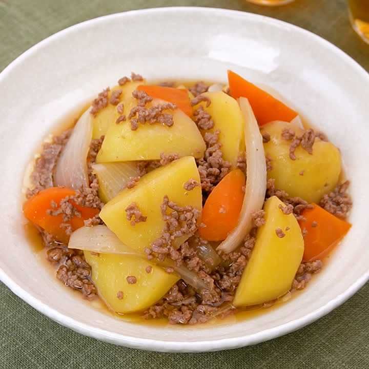 牛ひき肉の肉じゃが
