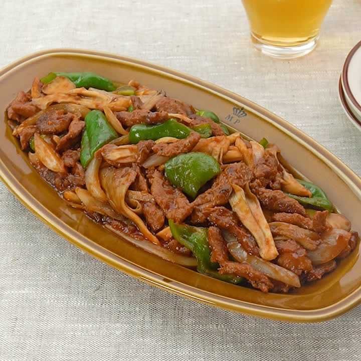 大豆ミートとまいたけのポークチャップ風