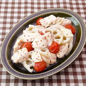 「鶏肉とれんこんのにんにく蒸し」のレシピ動画