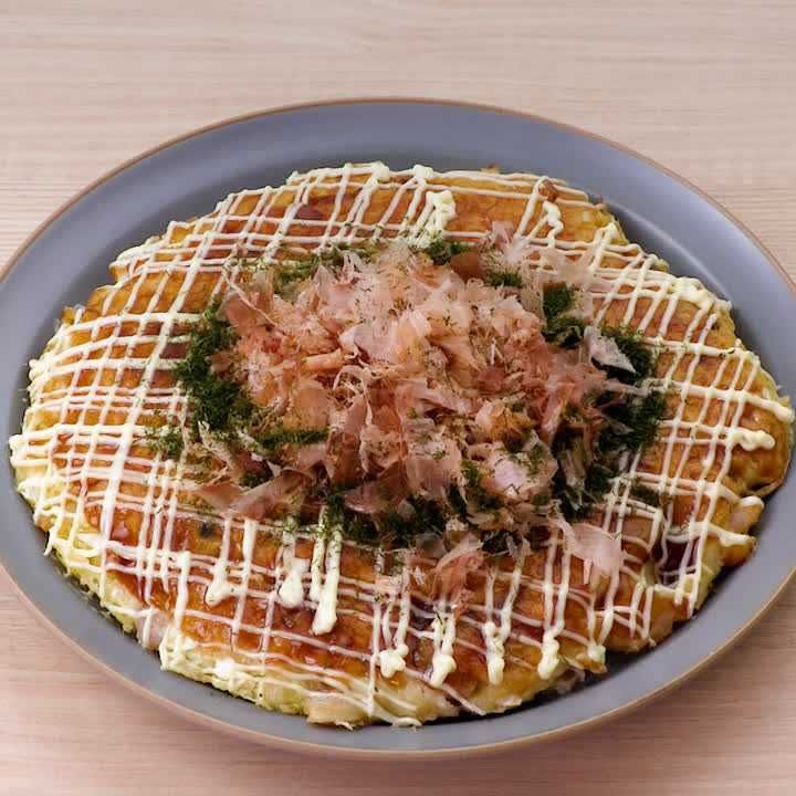 海鮮ネギお好み焼き