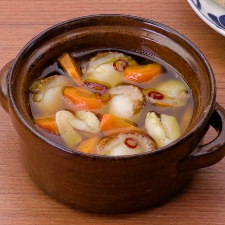 ホタテとにんじんのアヒージョ