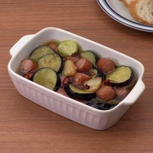 なすとソーセージのアヒージョ
