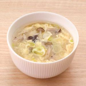 「ねぎとしめじの中華卵スープ」のレシピ動画