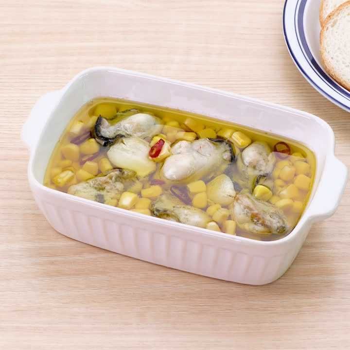 牡蠣とコーンのアヒージョ