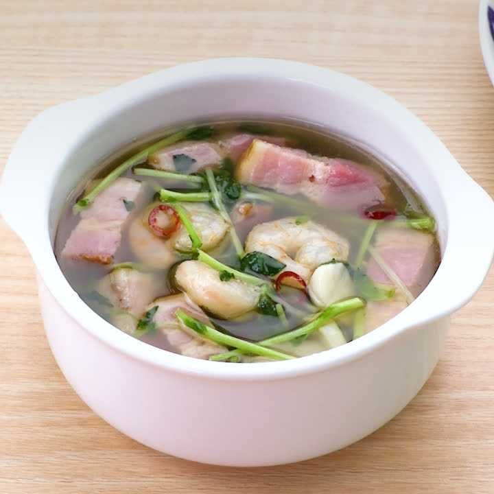 豆苗の具沢山アヒージョ