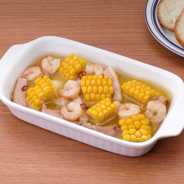 とうもろこしの具沢山アヒージョ