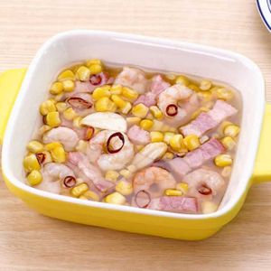 「コーンの具沢山アヒージョ」のレシピ動画