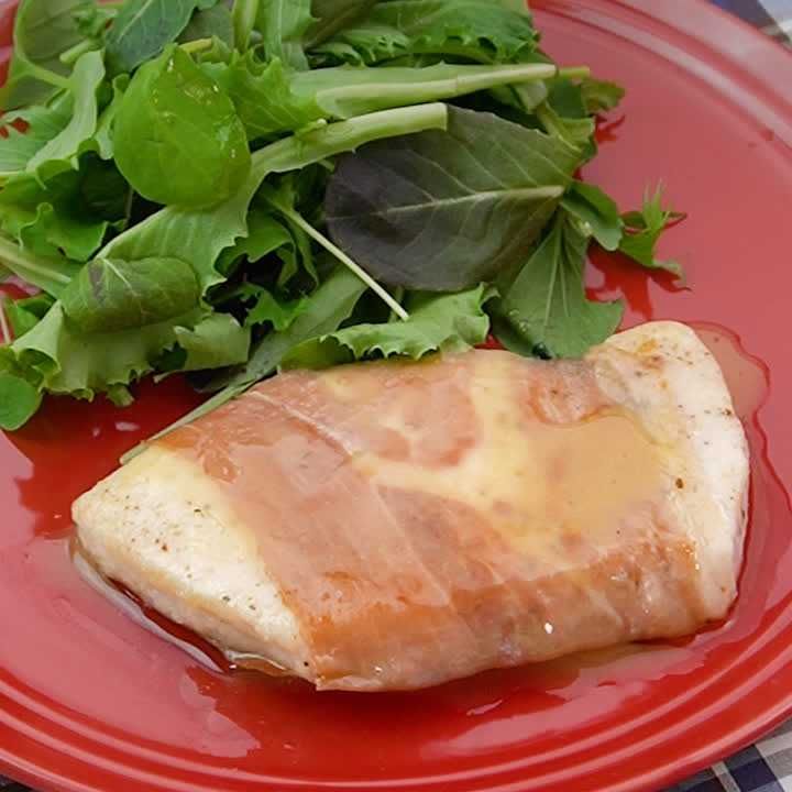 メカジキの生ハム包み