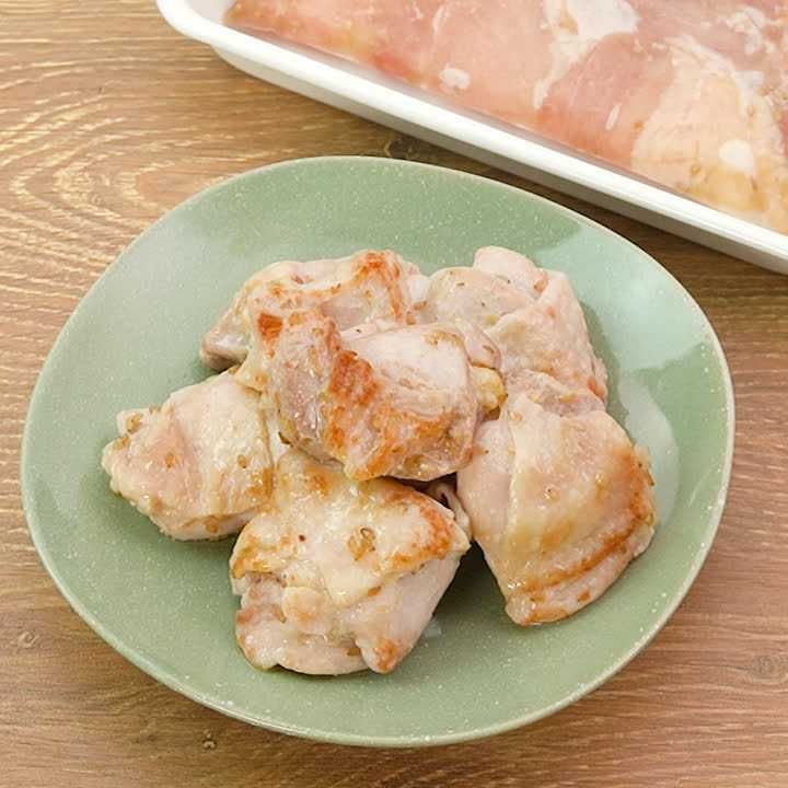 下味冷凍 鶏もも肉の柚子胡椒炒め