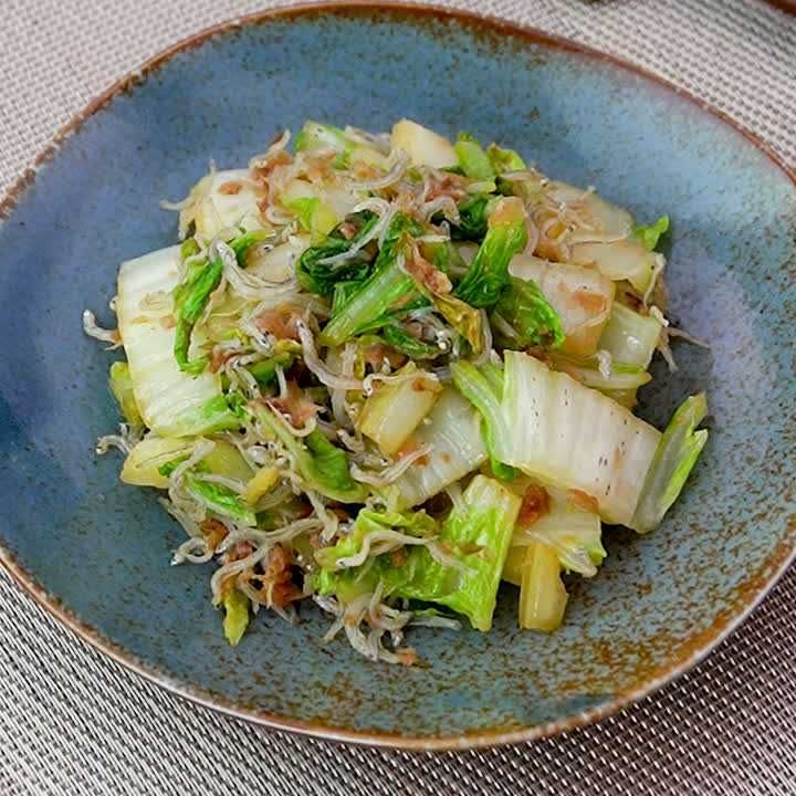 じゃこと白菜のおかか炒め