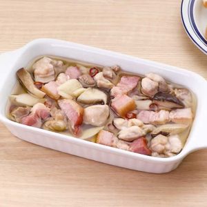 エリンギと鶏もものアヒージョ