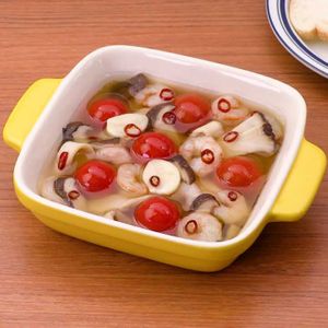 「エリンギとえびとミニトマトのアヒージョ」のレシピ動画