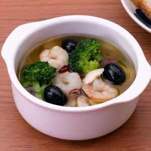 「ブロッコリーとオリーブの海鮮アヒージョ」のレシピ動画