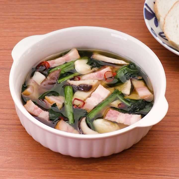 エリンギとほうれん草のアヒージョ