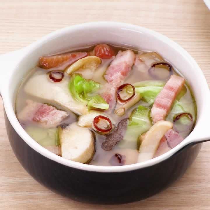 エリンギとキャベツのアヒージョ