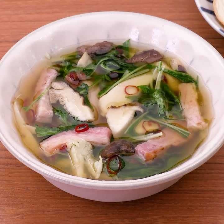 エリンギと水菜のアヒージョ