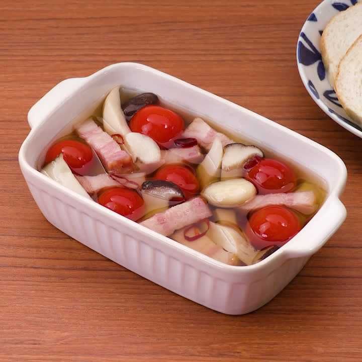 エリンギとミニトマトのアヒージョ