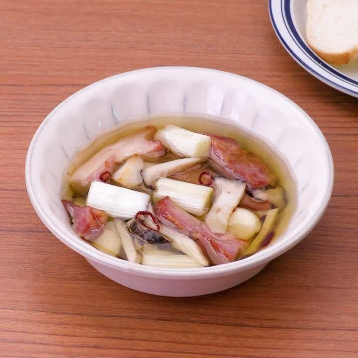 エリンギとねぎのアヒージョ