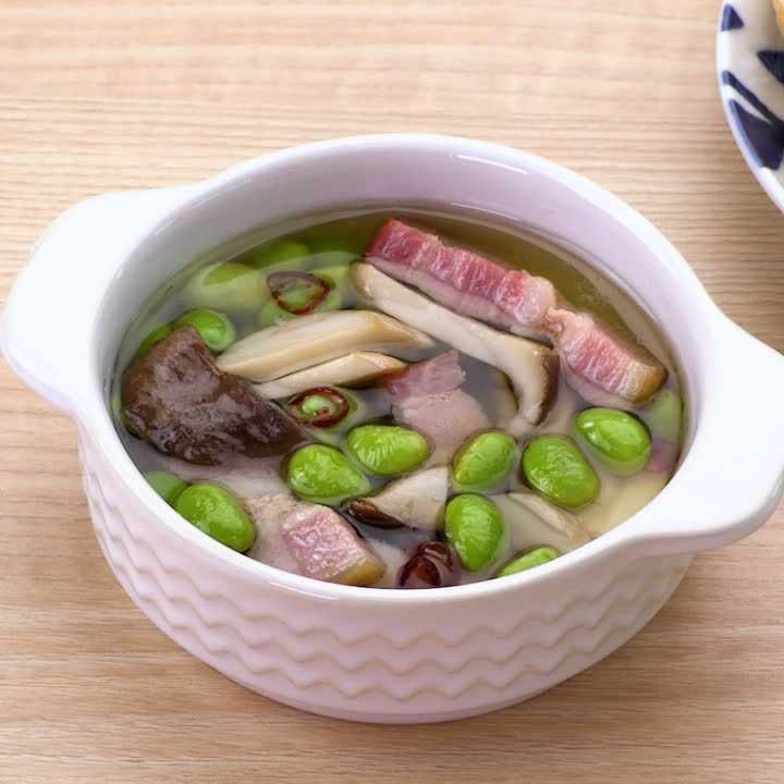 エリンギと枝豆のアヒージョ