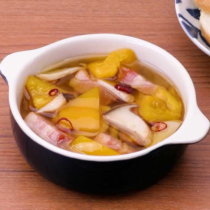 エリンギとパプリカのアヒージョ