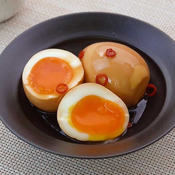 酢醤油の半熟味卵