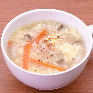 にんじんとしめじの中華卵スープ