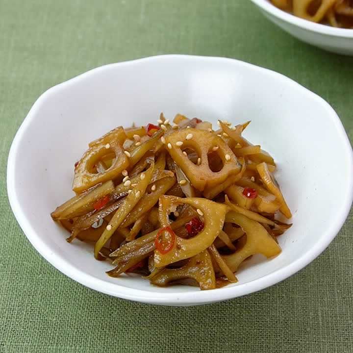 ごぼうとれんこんのきんぴら