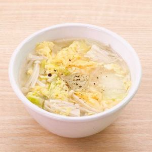 白菜とえのきの中華卵スープ