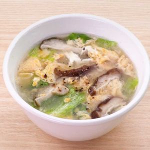 レタスとしいたけの中華卵スープ