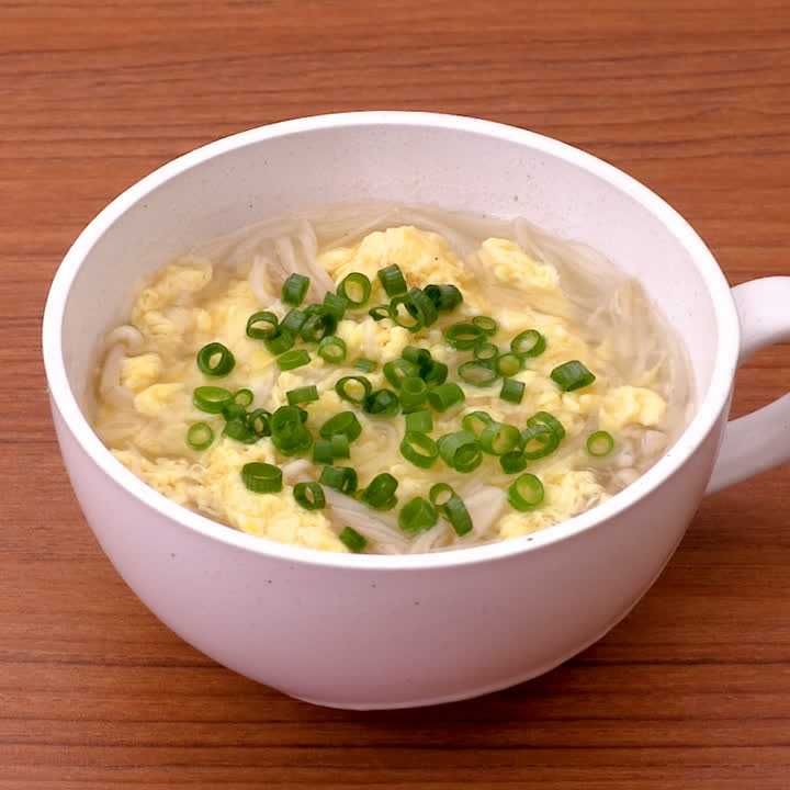 えのきの春雨たまごスープ