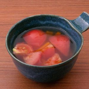 トマトとにんじんの生姜中華スープ