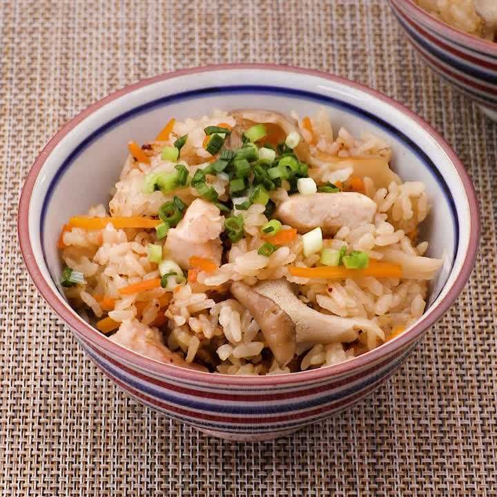 まいたけと鶏肉の炊き込みごはん