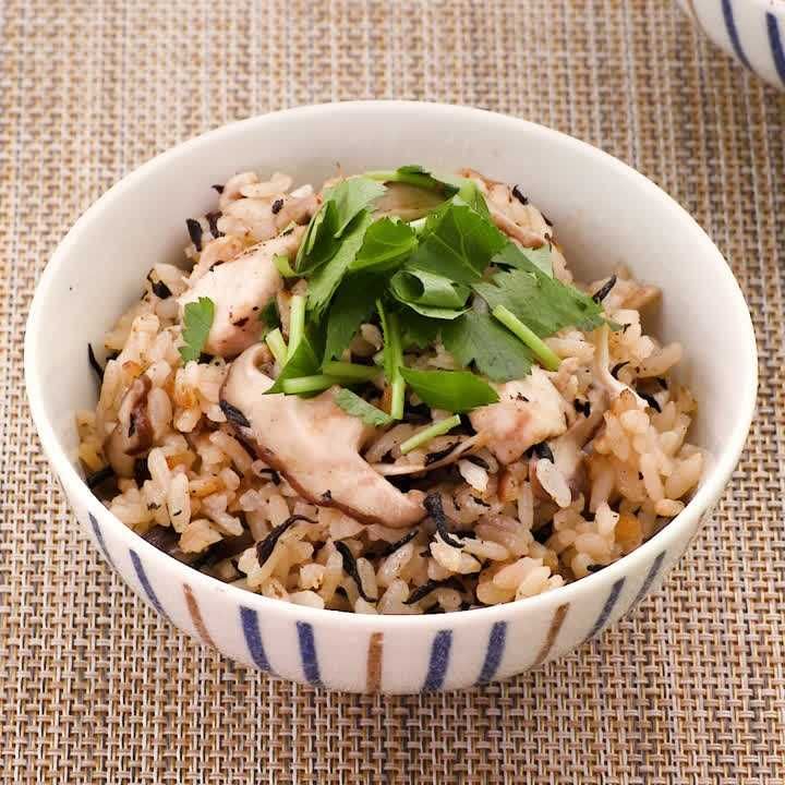 しいたけひじきご飯