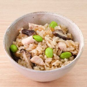「ささみとしいたけの炊き込みごはん」のレシピ動画