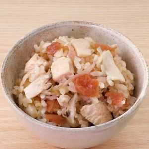 鶏肉とエリンギの梅ポン酢炊き込みご飯