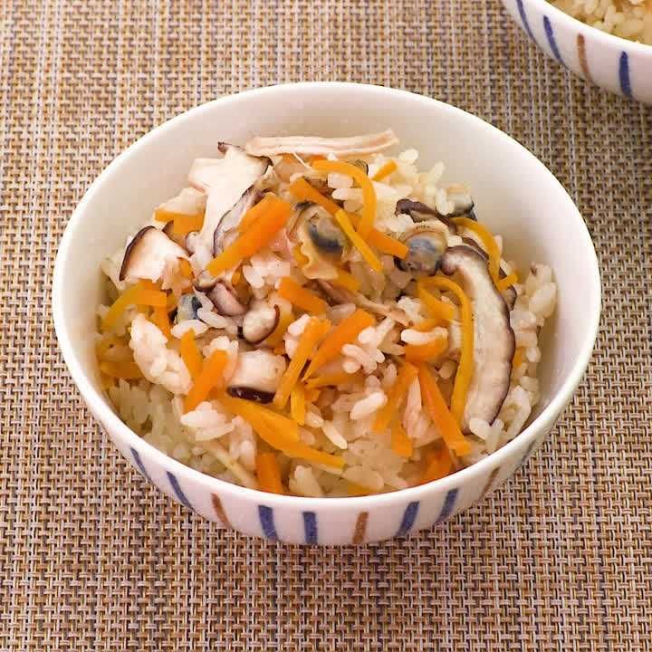 しじみとしいたけの炊き込みご飯