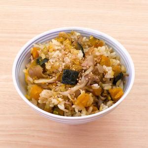 かぼちゃと舞茸の炊き込みご飯