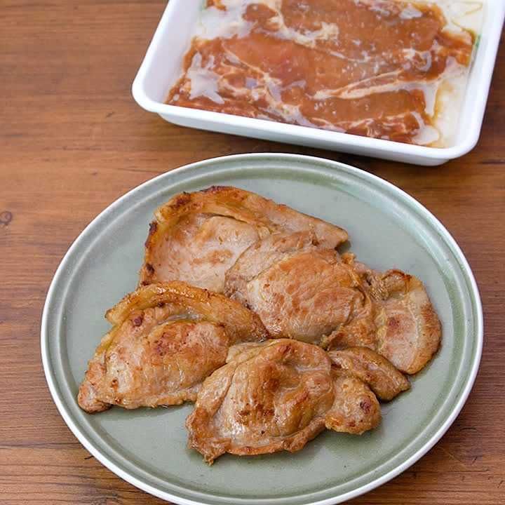 下味冷凍 豚ロースのにんにく醤油焼き