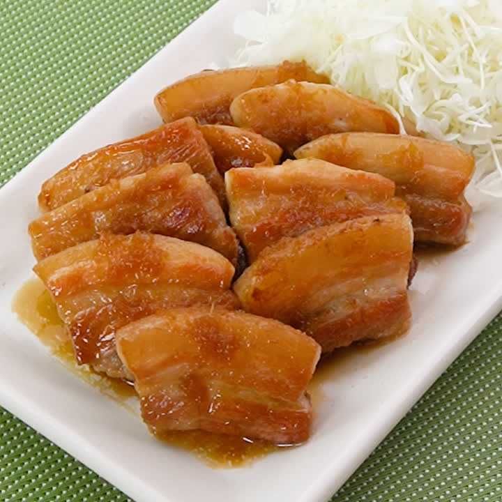ごろっと豚バラの生姜焼き